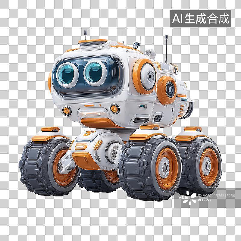 【AI数字艺术】三维设计的月球车图片素材