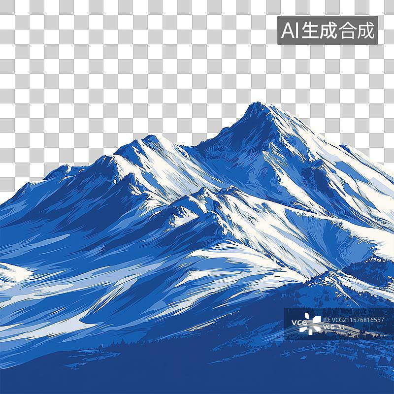 【AI数字艺术】雪山背景图片素材