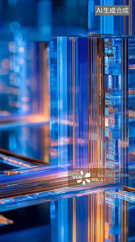 【AI数字艺术】高科技数据管道交错结构图片素材