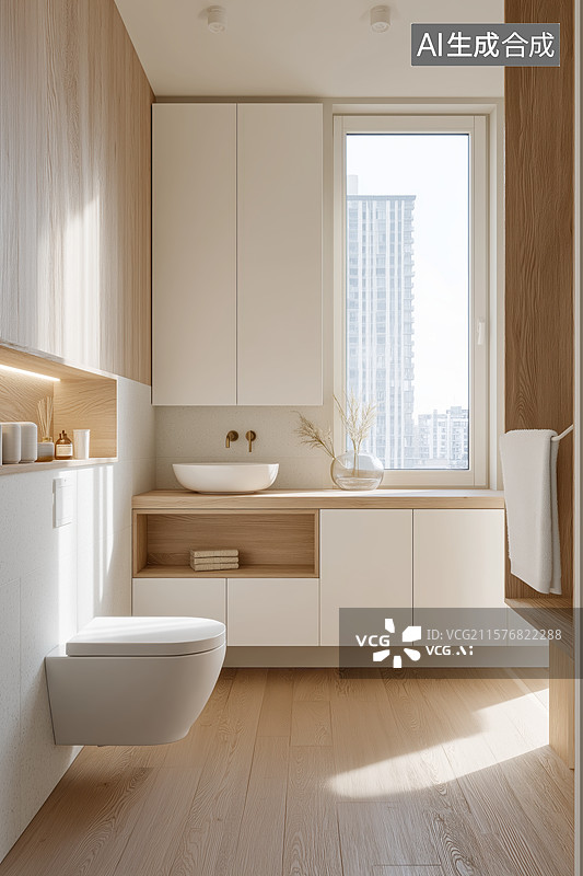 【AI数字艺术】现代简约卫生间设计图片素材