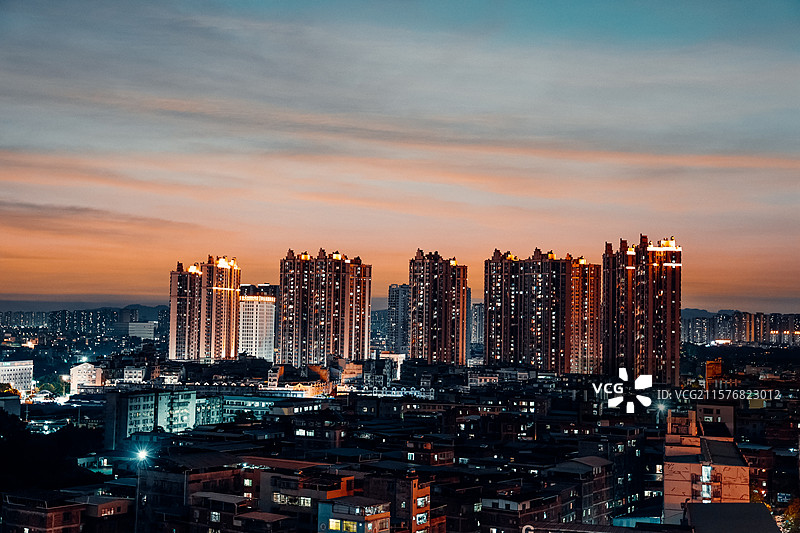 南宁市江南区夜景图片素材