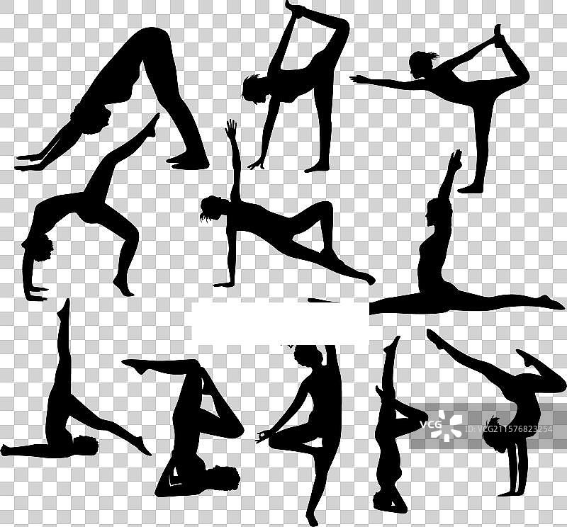 瑜伽图标形状图片素材