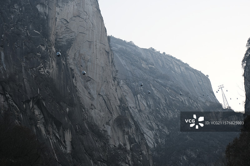 华山雪景图片素材
