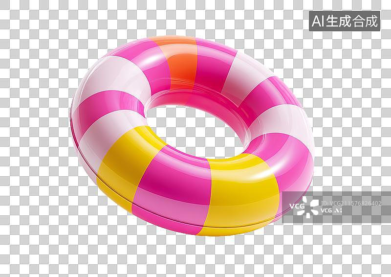 【AI数字艺术】【免抠png素材】彩色卡通游泳圈图片素材