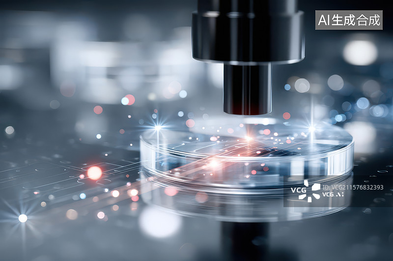 【AI数字艺术】精密芯片制造科技光刻图图片素材