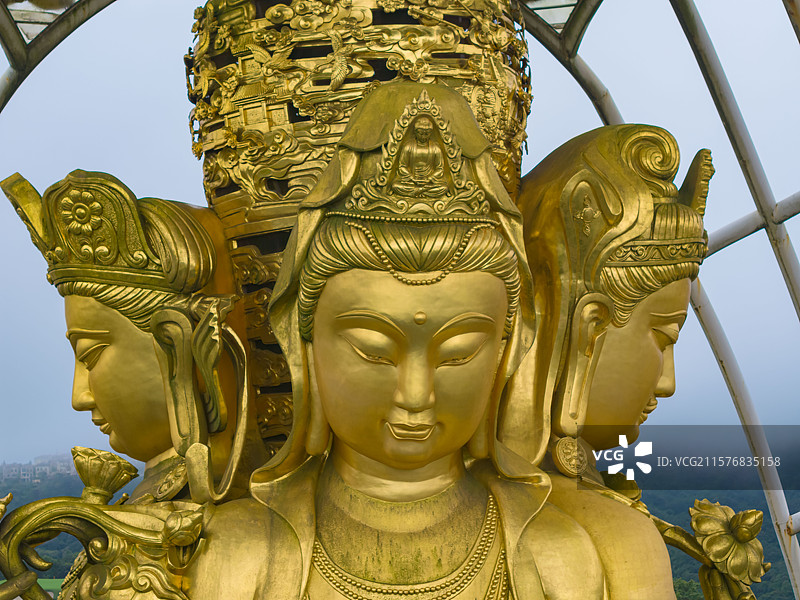 深圳东部华侨城，大华兴寺，航拍自然风光！图片素材