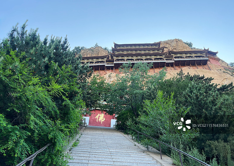 山西省大同市广灵县圣泉寺（小悬空寺）图片素材