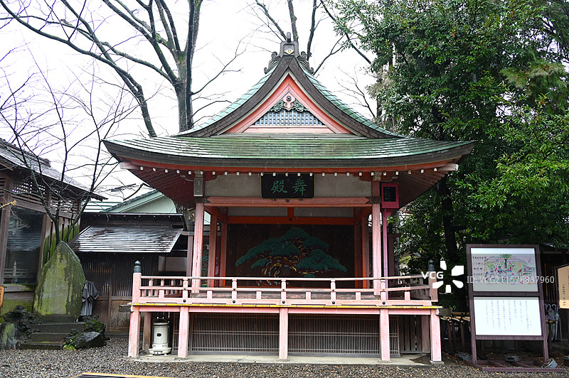 日本川越冰川神社图片素材