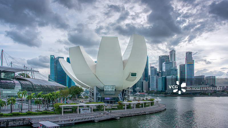 新加坡金沙艺术科学博物馆（ArtScience Museum Marina Bay Sands）图片素材