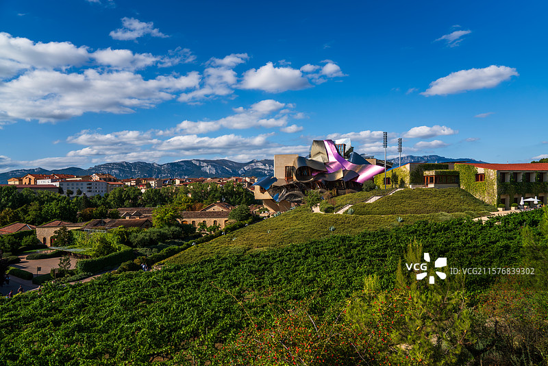 西班牙阿拉瓦省的里奥哈地区最古老最传统的酒庄瑞格尔侯爵酒庄豪华酒店图片素材