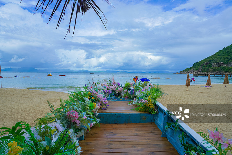 深圳大鹏鹅公湾，清晨无人绝美风景！图片素材