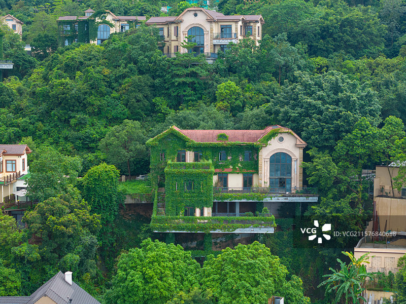 深圳东部华侨城，海菲德小镇，航拍自然风光！图片素材