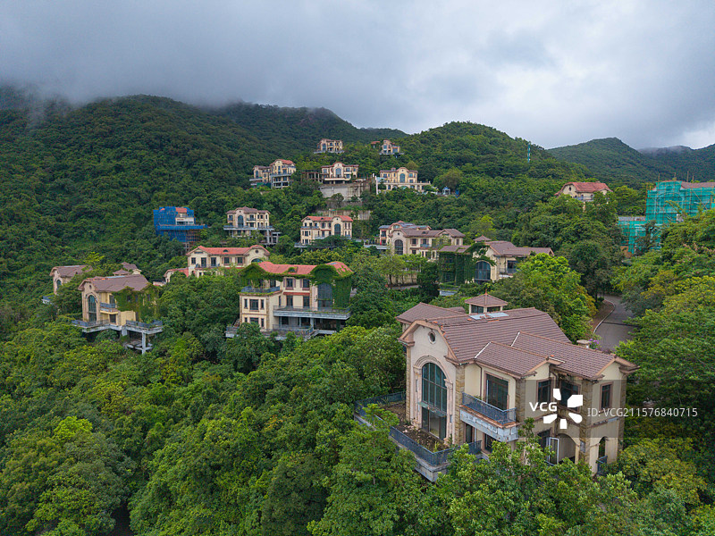 深圳东部华侨城，海菲德小镇，航拍自然风光！图片素材