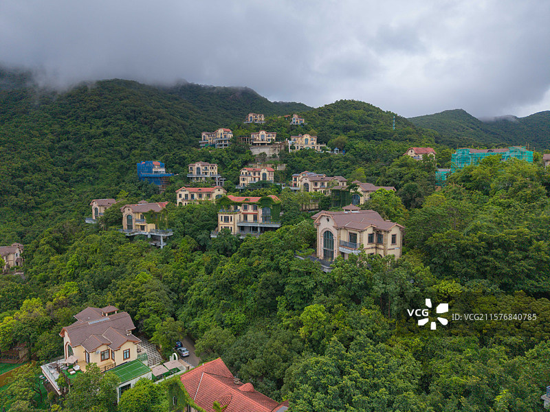 深圳东部华侨城，海菲德小镇，航拍自然风光！图片素材