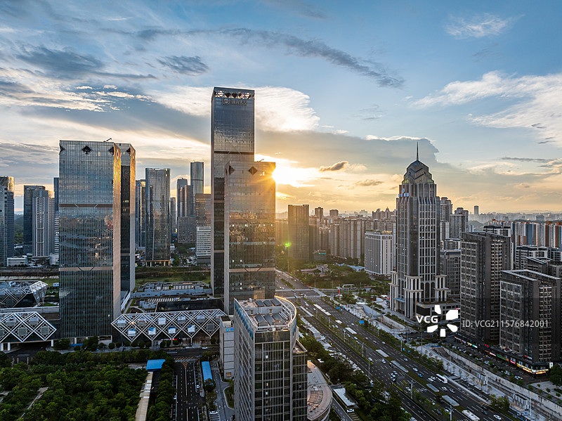 南宁五象新区总部基地航拍图片素材