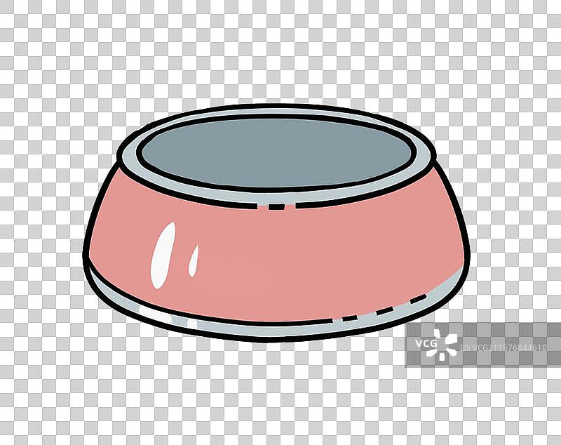 粉色空的猫碗卡通元素图片素材