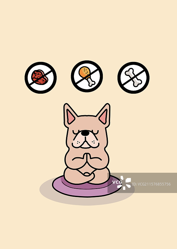 宠物饮食之小狗减肥插画图片素材