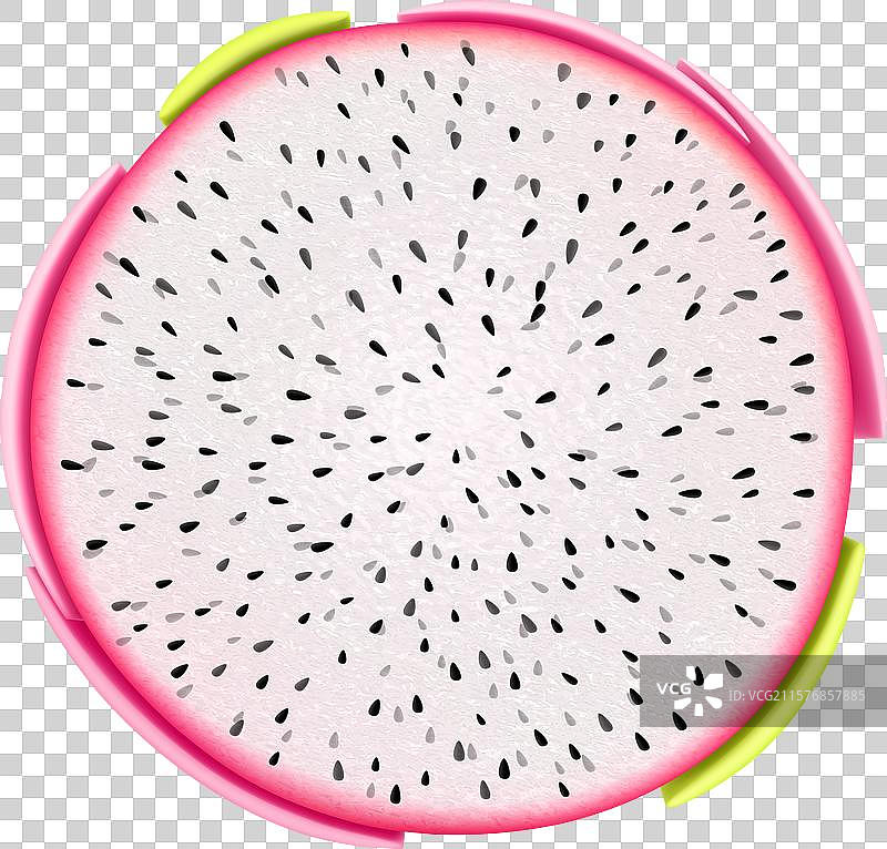 新鲜的火龙果，背景透明图片素材