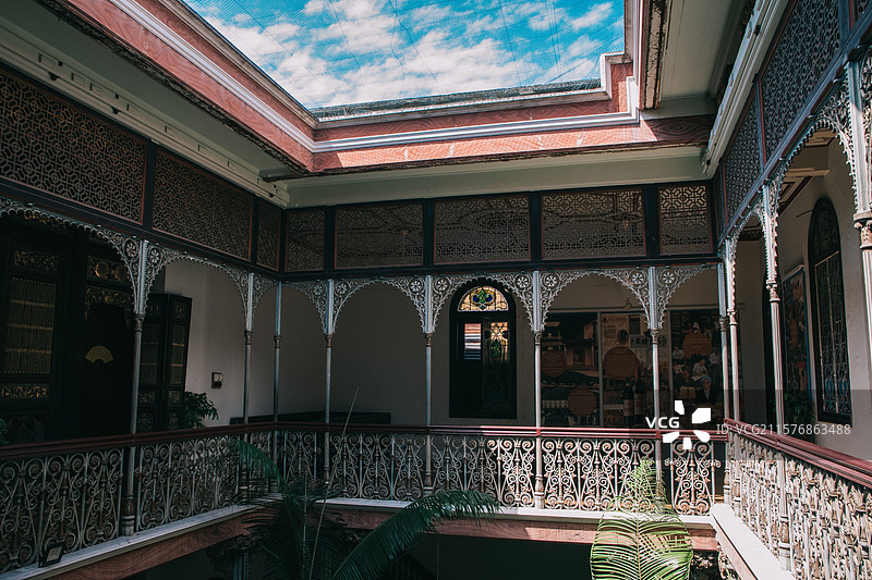 槟城 蓝屋  南洋首富张弼士故居图片素材