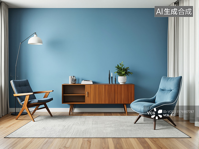 【AI数字艺术】现代简约客厅图片素材