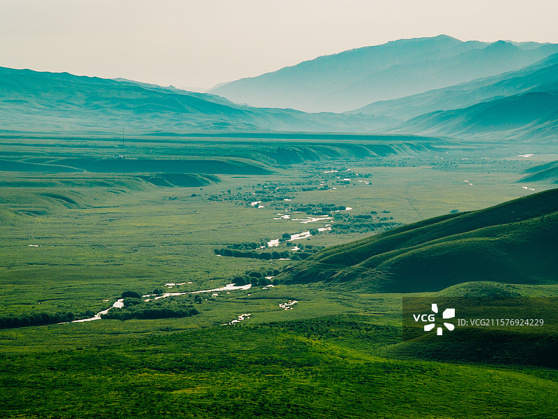 航拍 草原 休闲 弯道 滑草 消费 自然 风景  背景 游戏 素材图片素材
