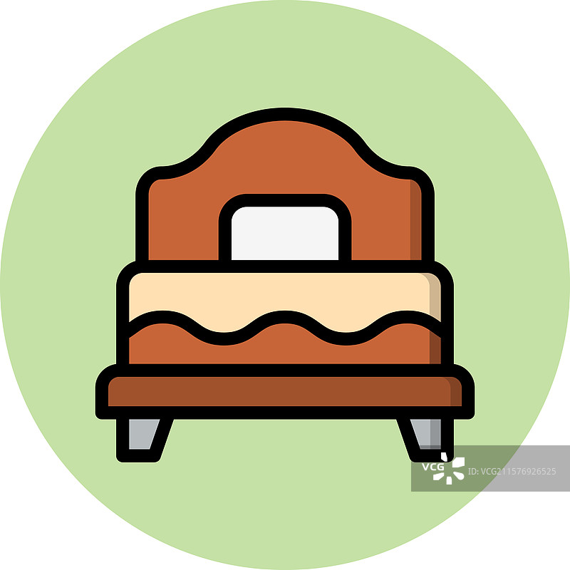 单人床图标设计图片素材