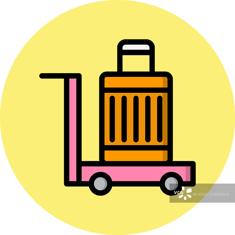机场手推车图标设计图片素材