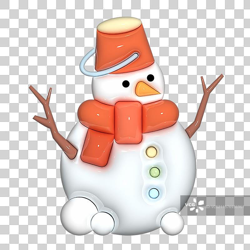 冬天3D立体雪人图片素材