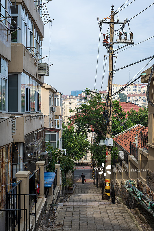青岛观象山街拍图片素材