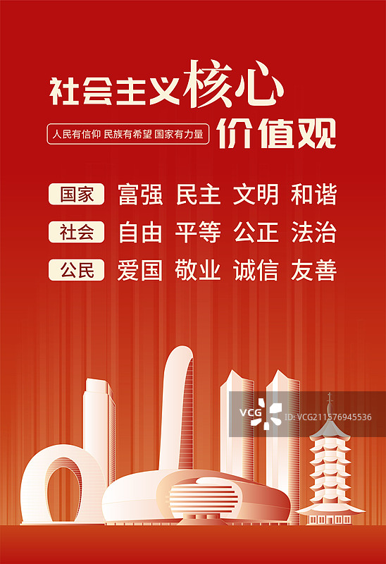 湖州社会主义核心价值观海报图片素材
