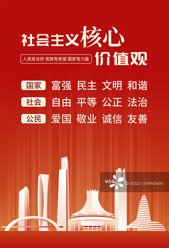 南宁社会主义核心价值观海报图片素材