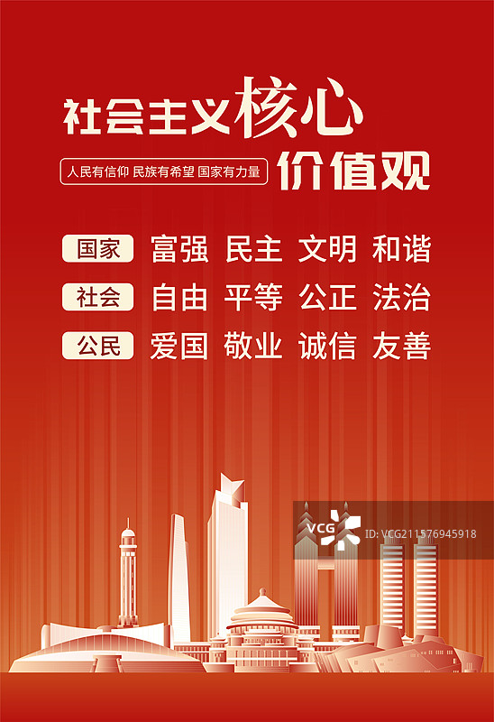 重庆社会主义核心价值观海报图片素材
