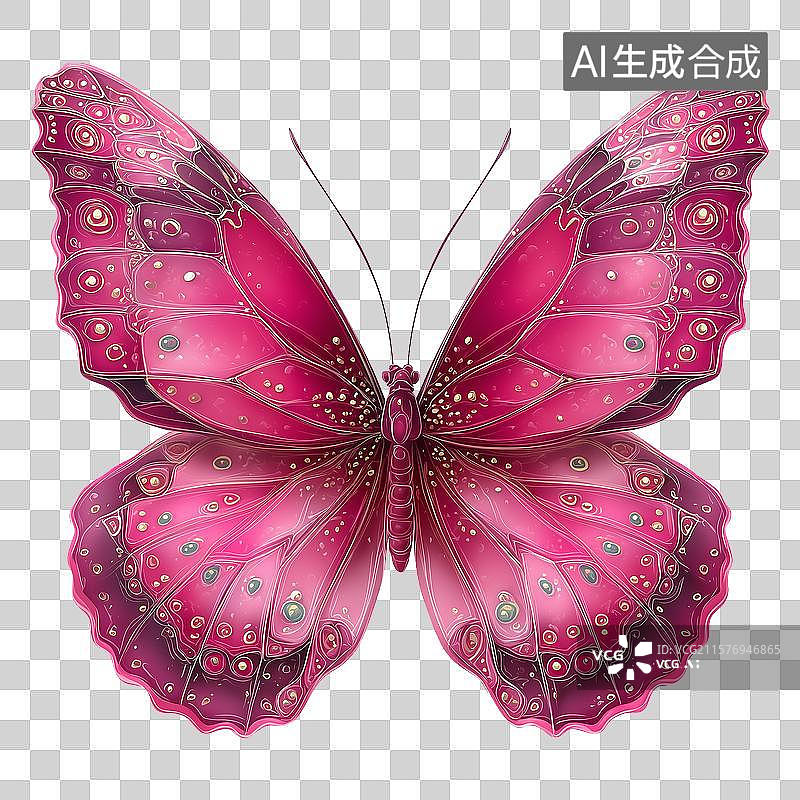 【AI数字艺术】粉色的蝴蝶图片素材