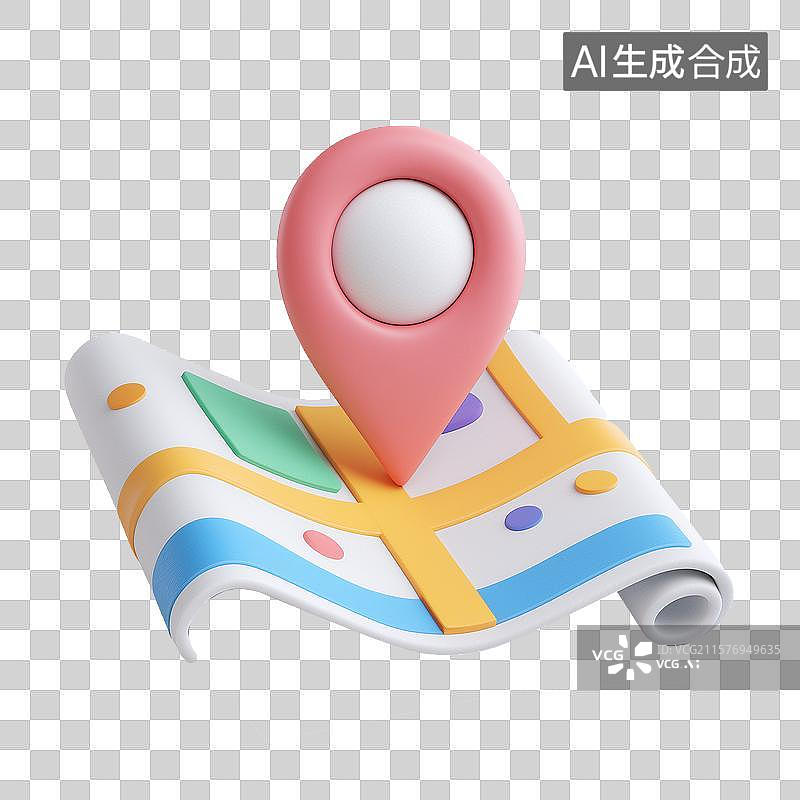 【AI数字艺术】带有定位坐标的地图图片素材