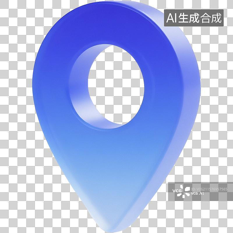 【AI数字艺术】3D地点定位图标图片素材