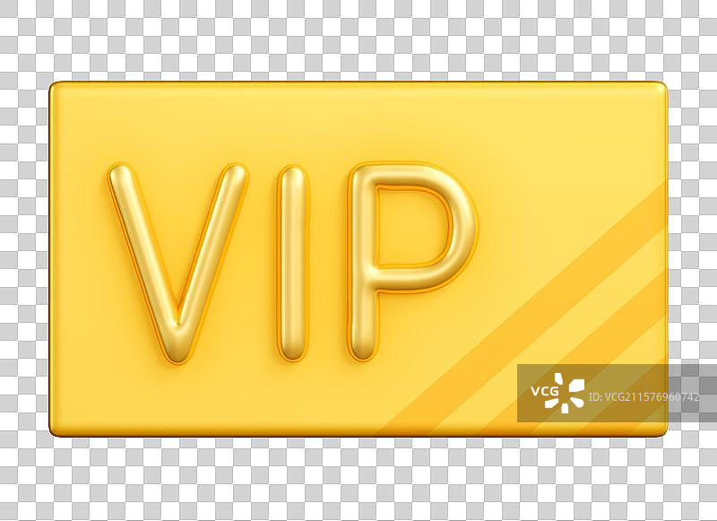VIP贵宾卡金卡商务概念3D卡通插画元素图片素材