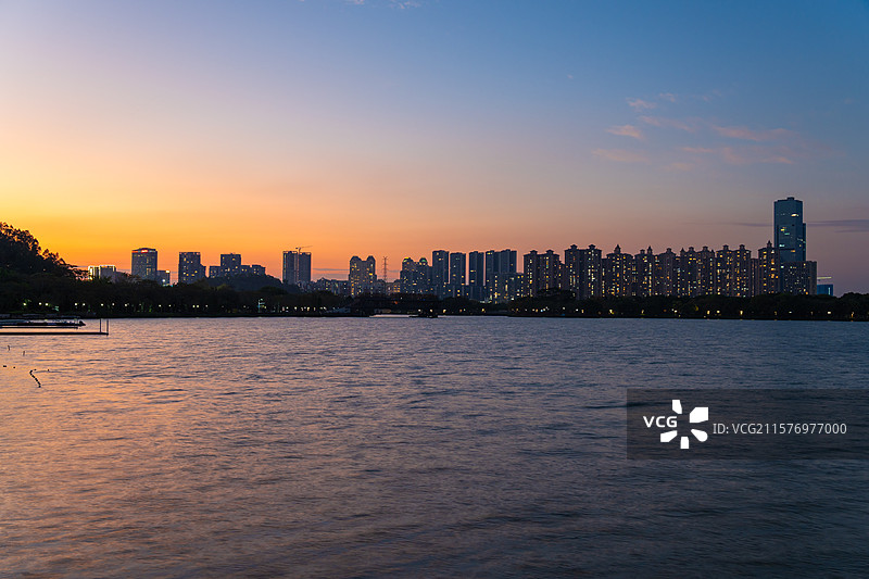 广东省佛山市顺德区：顺峰山公园桂畔湖、华侨城湿地公园、大良东区图片素材