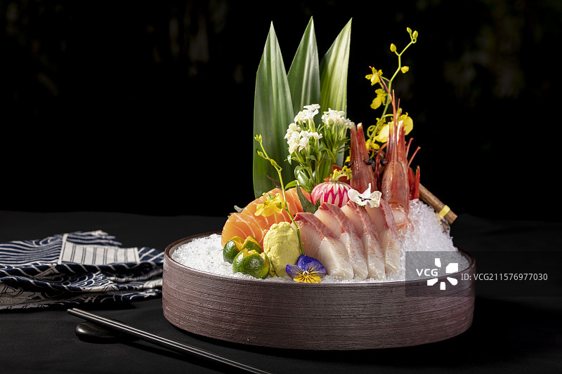 日式刺身拼盘图片素材