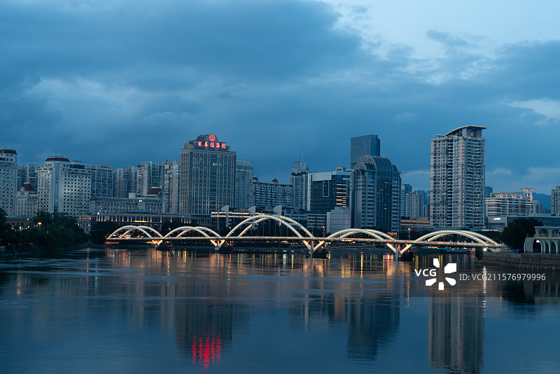 福州闽江的夜景图片素材
