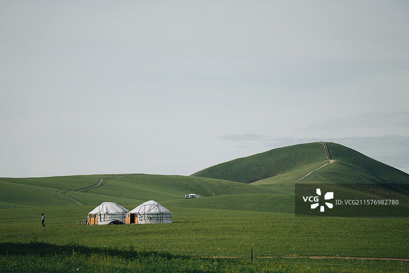草原蒙古包图片素材