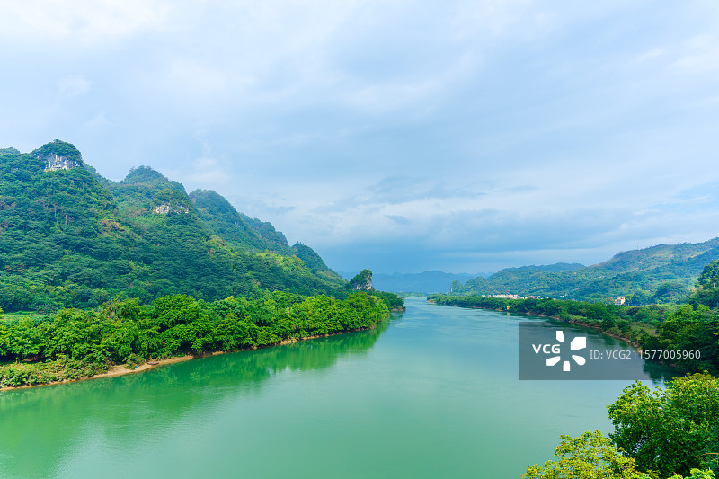 广东清远阳山县之渔翁独钓图片素材