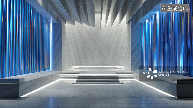 【AI数字艺术】未来科技展厅设计图片素材