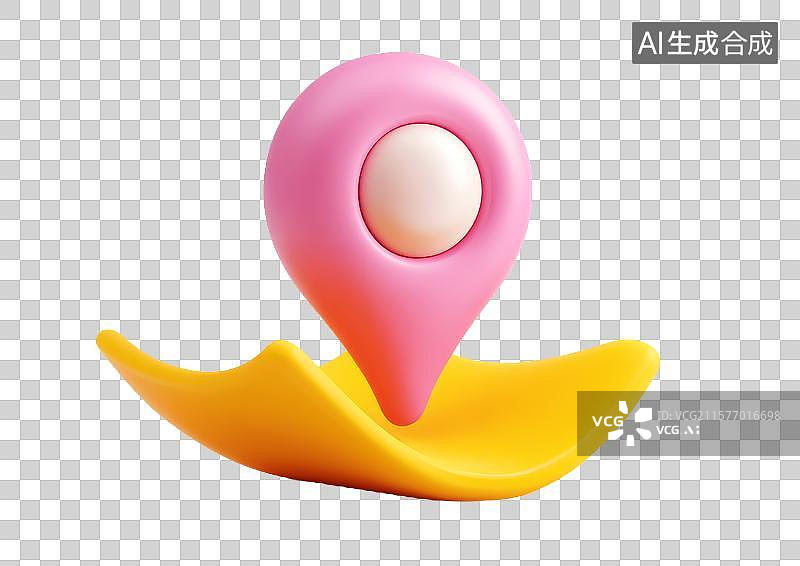 【AI数字艺术】【免抠png素材】彩色卡通地图坐标图片素材