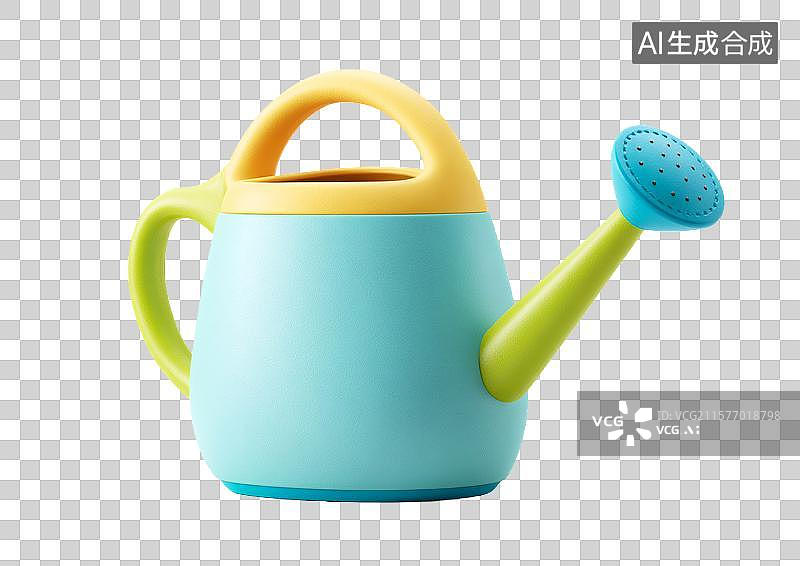 【AI数字艺术】【免抠png素材】一个彩色卡通浇水壶图片素材