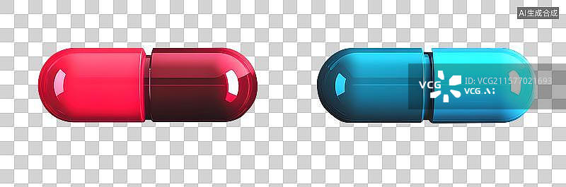 【AI数字艺术】胶囊 药丸 科技概念感图片素材