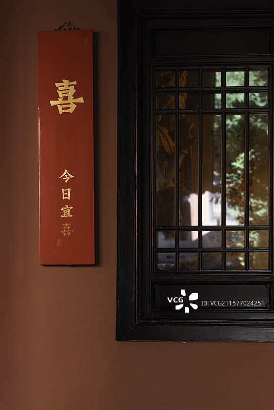 建筑，郑州大观音寺局部，窗图片素材