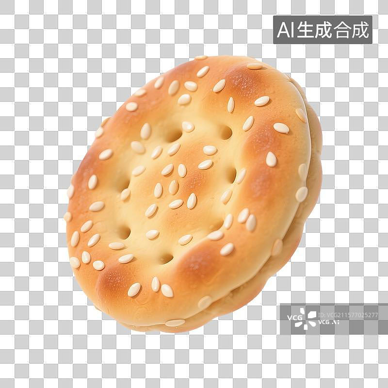 【AI数字艺术】C4D卡通风格芝麻薄脆饼图片素材