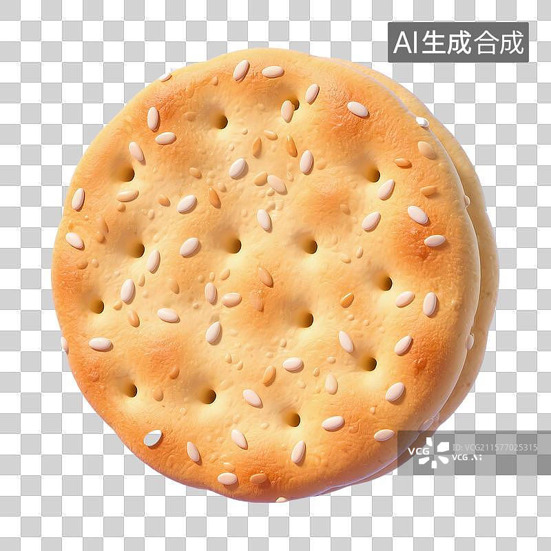 【AI数字艺术】C4D卡通风格芝麻薄脆饼图片素材