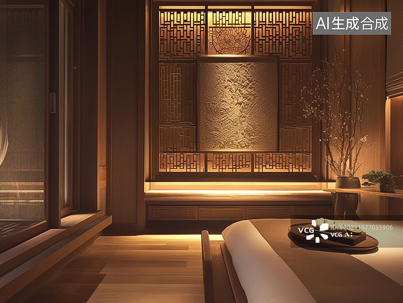 【AI数字艺术】卧室意式装修风格图图片素材