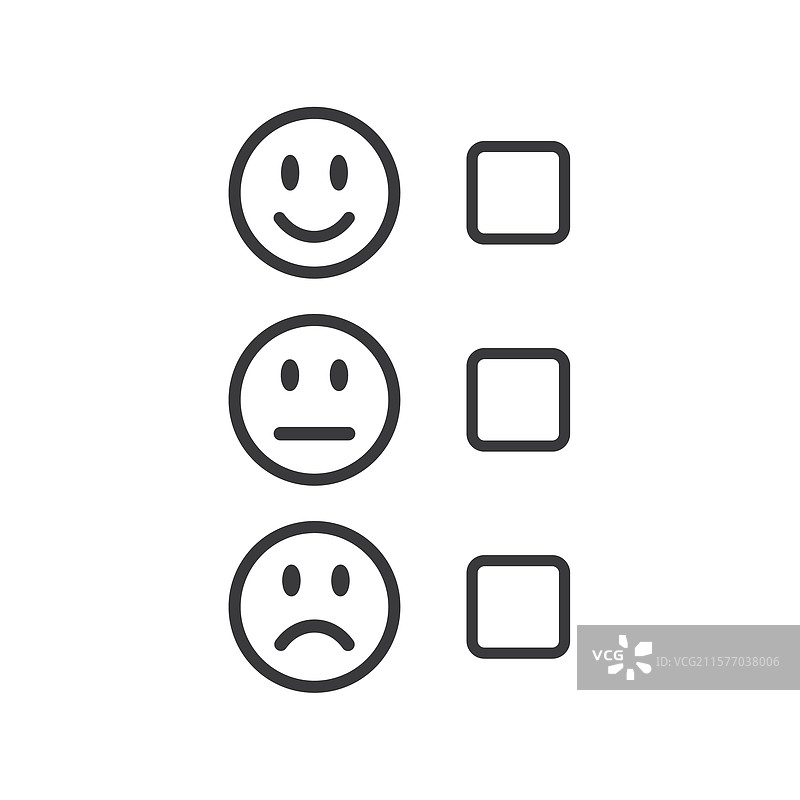 中立、积极和消极意见的符号图片素材